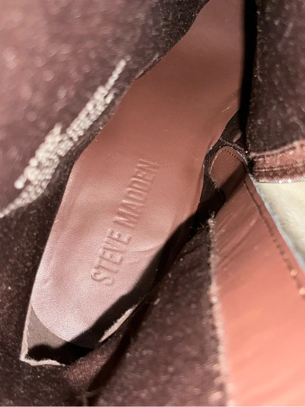 Steve Madden Brown Ankle Boots Square Toe Block Heel Size 8.5 - Picture 6 of 7